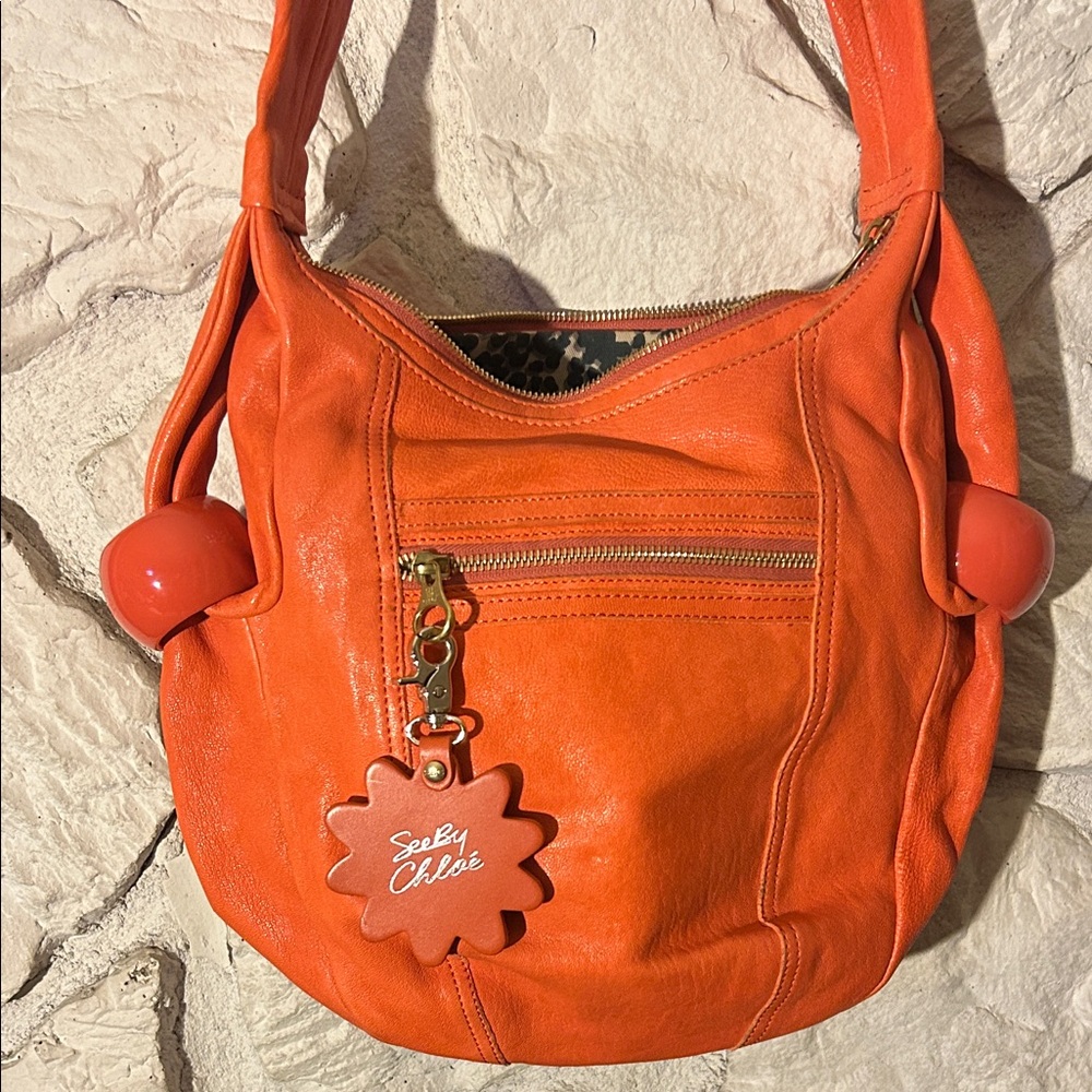 See By Chloe Vibrant Orange Shoulder Bag
